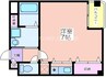 グランクレールK 1Rの間取り