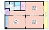 メゾン南加賀屋 2DKの間取り