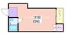 万代北村マンション 1Kの間取り