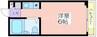 ロイヤルクレイン玉出 1Kの間取り