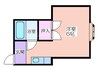 シャンブル玉出 1Rの間取り