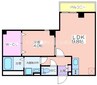 ソリティア鶴見橋 1LDKの間取り