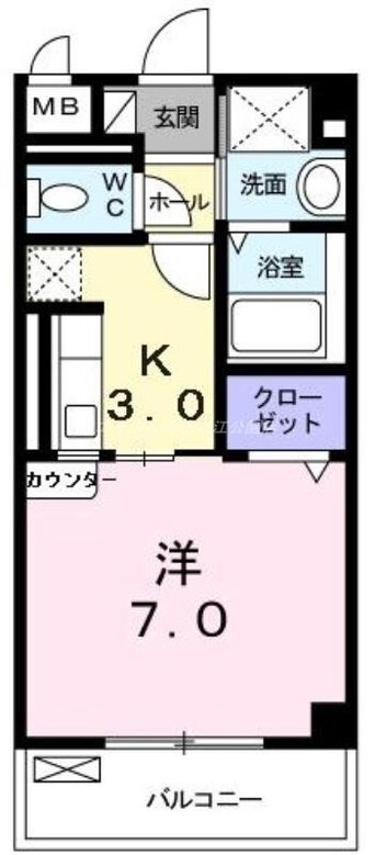 間取図 ジュネスＯ．Ｃ．Ｕ－Ⅱ