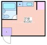 ヴィラおりおの 1Rの間取り
