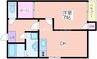 サニーハイツタカヨシ 1DKの間取り
