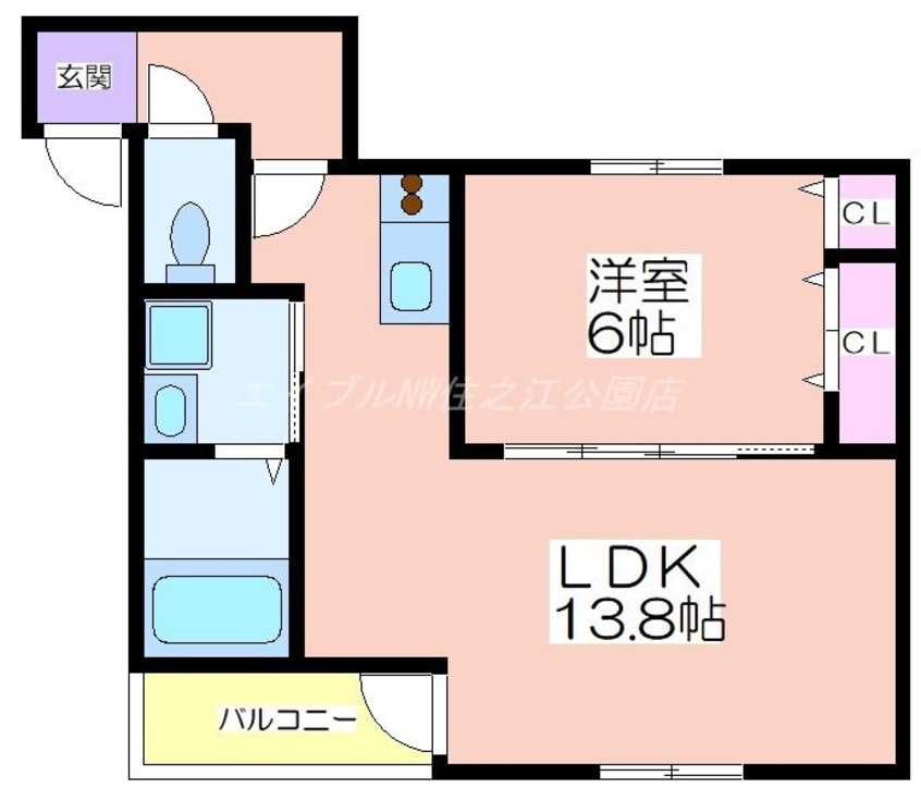 間取図 フジパレス遠里小野ウエスト
