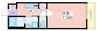 エスクード凪 1Kの間取り