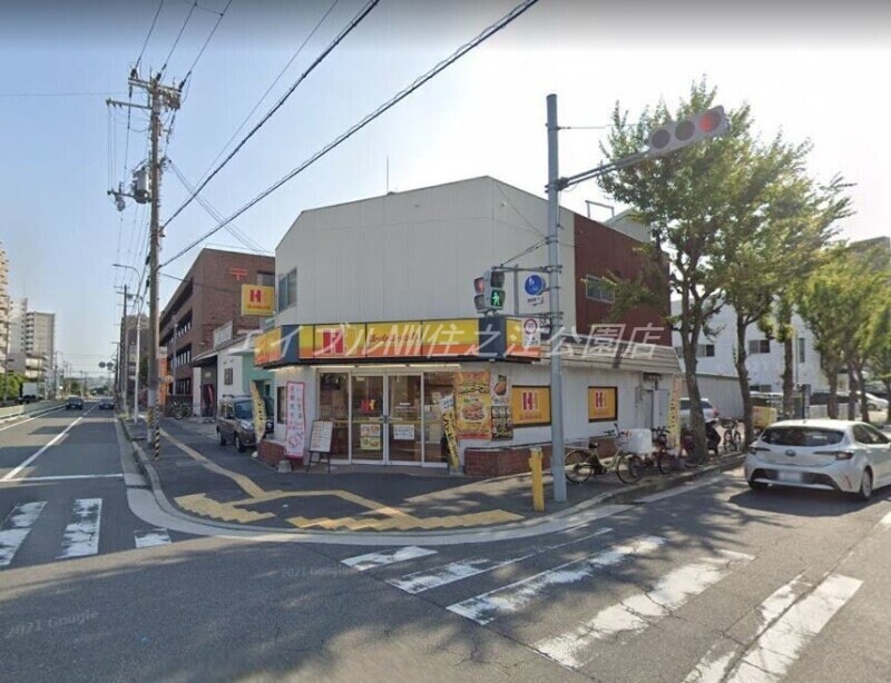 ほっかほっか亭新北島店(その他飲食（ファミレスなど）)まで604m ハピネス　南館