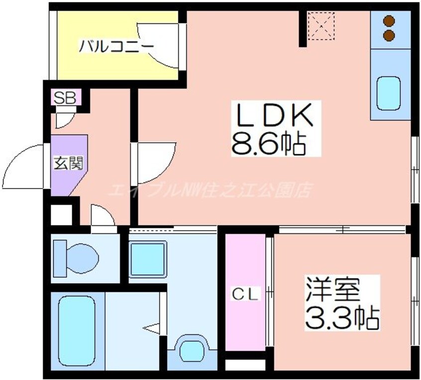 間取図 ハーモニーテラス安立Ⅳ