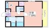 エイトレジデンス岸里 1Kの間取り