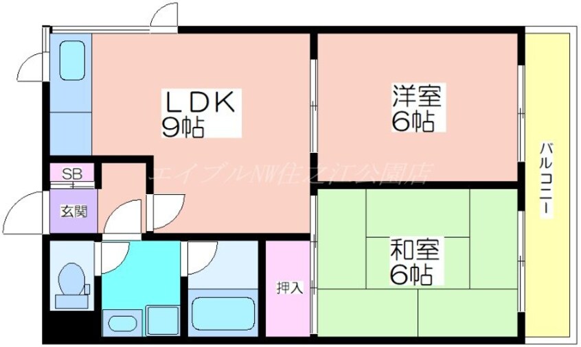 間取図 ウイステリア長居西