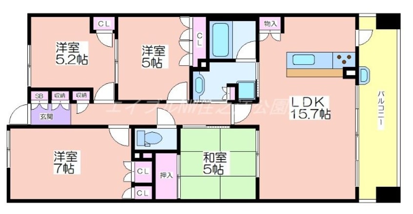 間取図 リバーガーデンコスモスクエア
