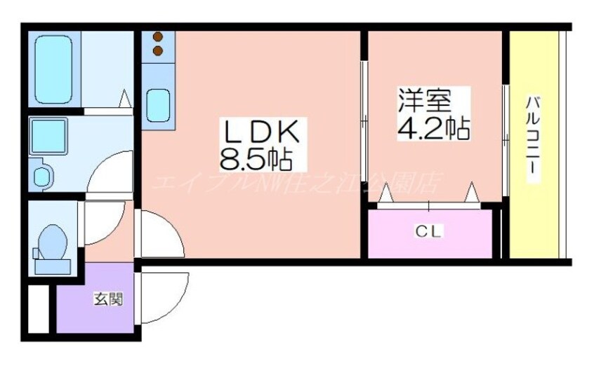 間取図 badge住吉公園