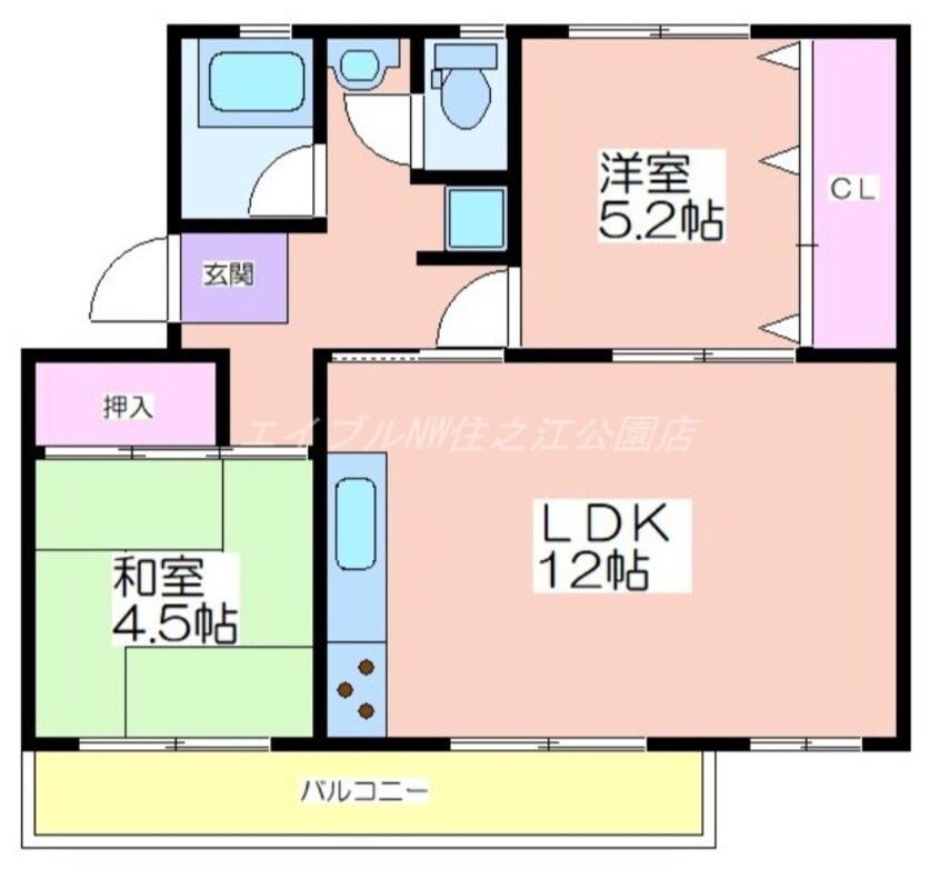 間取図 浅香山住宅19棟