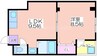五代ハイツ 1LDKの間取り