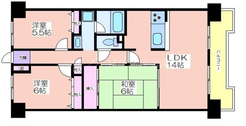 間取図 CASSIA南住吉