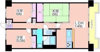 間取図 CASSIA南住吉