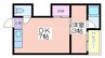 井下花園マンション 1DKの間取り