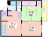 ＣＡＢＩＮ清水丘 2LDKの間取り