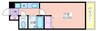 ウィンヒルズ難波南 1Kの間取り