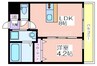 アリーバ鶴見橋 1LDKの間取り