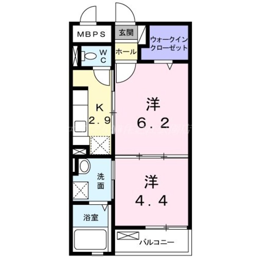 間取図 イーリス　ウィステリア