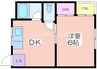 アビリティ住吉 1DKの間取り