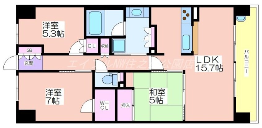 間取図 大阪ベイレジデンス（ブライトフルコート）