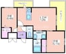 アルデール南住吉 2LDKの間取り