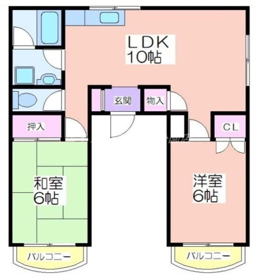 間取図 コーポかえで