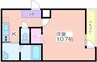 フジパレス山之内Ⅹ番館 1Kの間取り