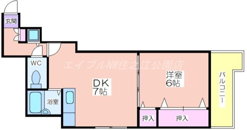 間取図 メゾンイングスあびこ