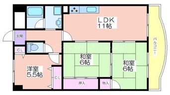 間取図 シャルマンハイツ住之江