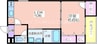 イゾラ　フォルトゥーナ 1LDKの間取り