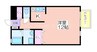 プレミールK住之江 1Kの間取り