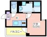 グランエクラ天下茶屋 1Kの間取り