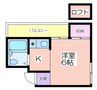 SOLIS万代 1Kの間取り