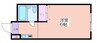ラ・フォンテ杉本町 1Kの間取り