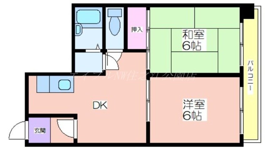 間取図 井下カウベル帝塚山