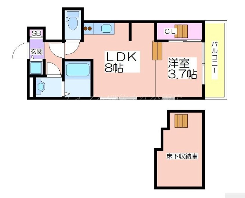 間取図 ハーモニーテラス西加賀屋