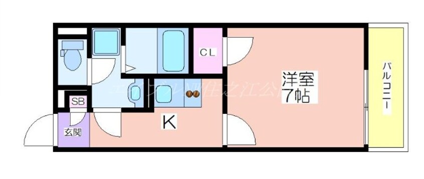 間取図 クレイノ粉浜