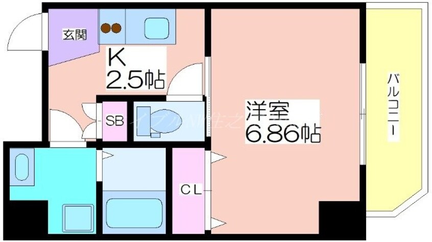 間取図 K-フロント今宮Ⅲ番館