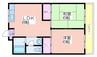 第2メゾン松谷 2LDKの間取り