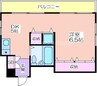 長居ハイツ 1DKの間取り