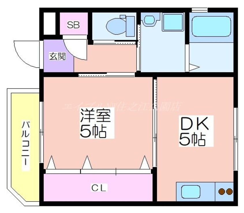 間取図 グリッター住吉公園