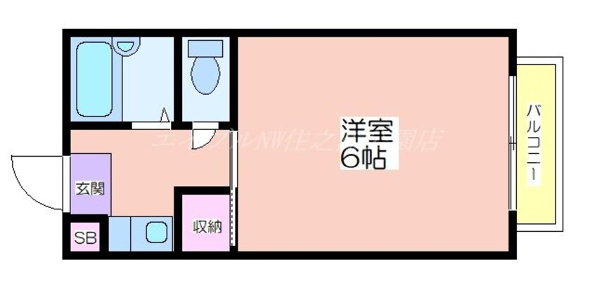 間取図 遠里小野4丁目ハイツ