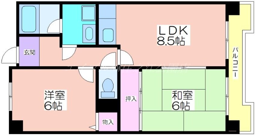 間取図 ヴァンクール住吉