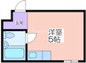 浜口エコーハイツ 1DKの間取り