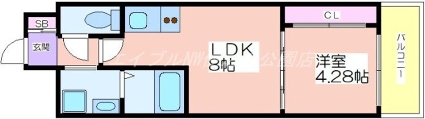 間取図 Mv.ms大阪岸里