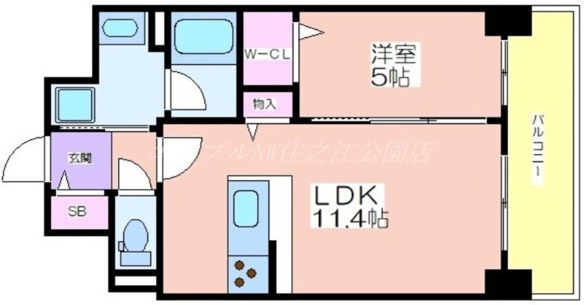 間取図 グランパシフィック花園Luxe